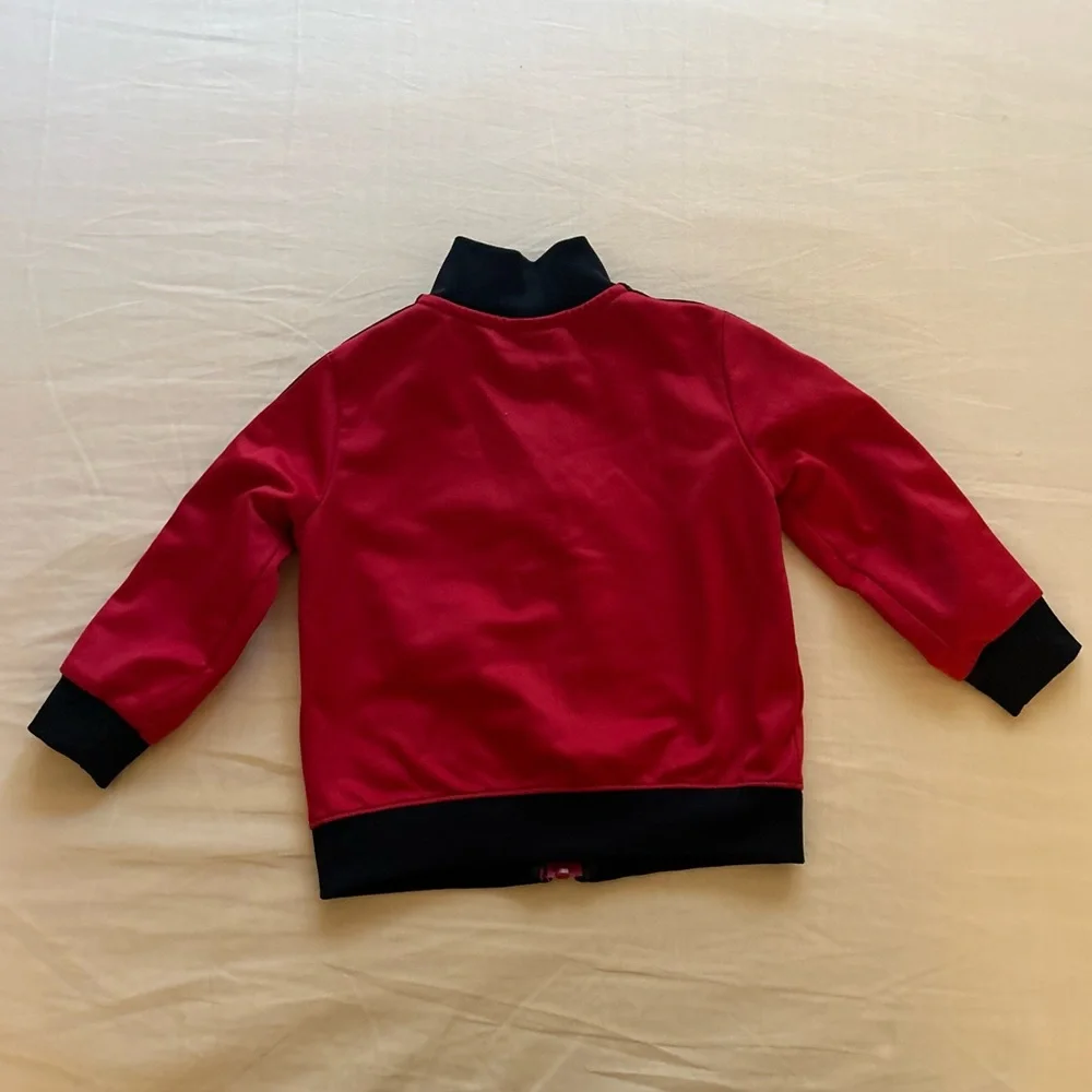 EUC Jordan Toddler Boys Black and Red Long sleeve Sweater- Size 18M